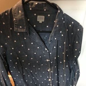 Chambray polka J. Crew shirt
